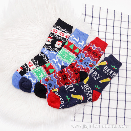 zodiac red christmas socks
